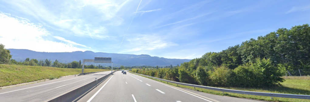 Panorama sur le Mont Sion et e Salève à gauche - en direction d’Annecy au lieu -dit chez Coquet  (Présilly)